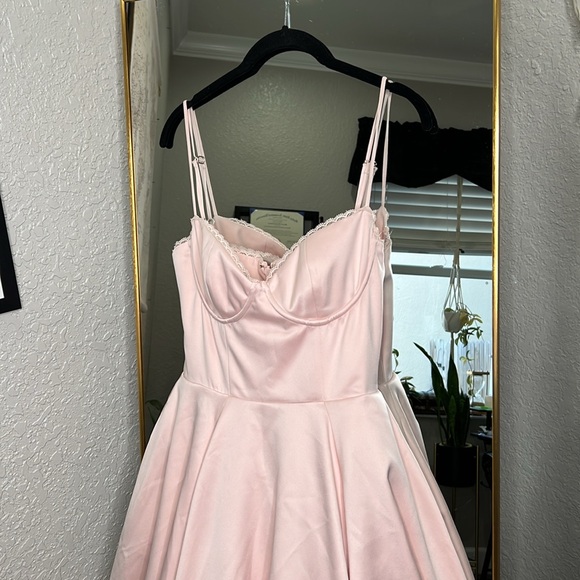House of CB 'Mademoiselle' Ballerina Pink Satin Tulle Midi Dress NWOT - Picture 10 of 12